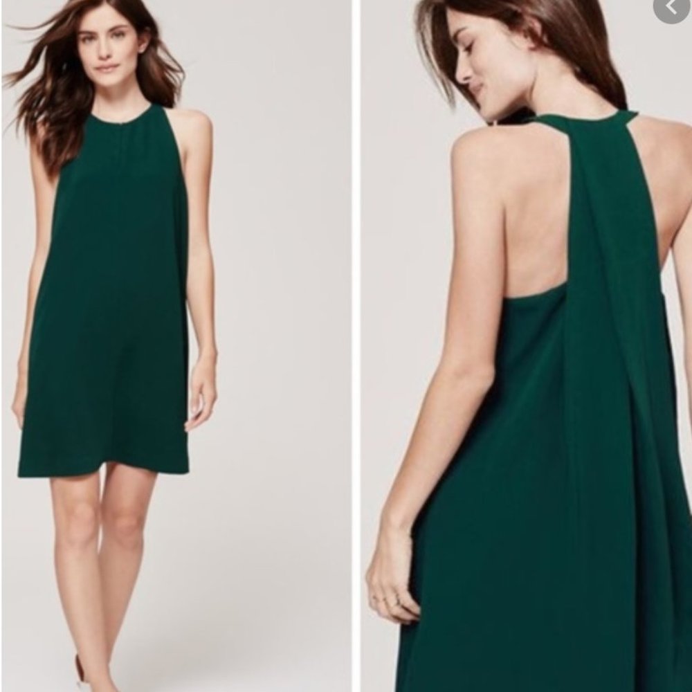 LOFT Trapeze Dress BLACK Sz S NWT